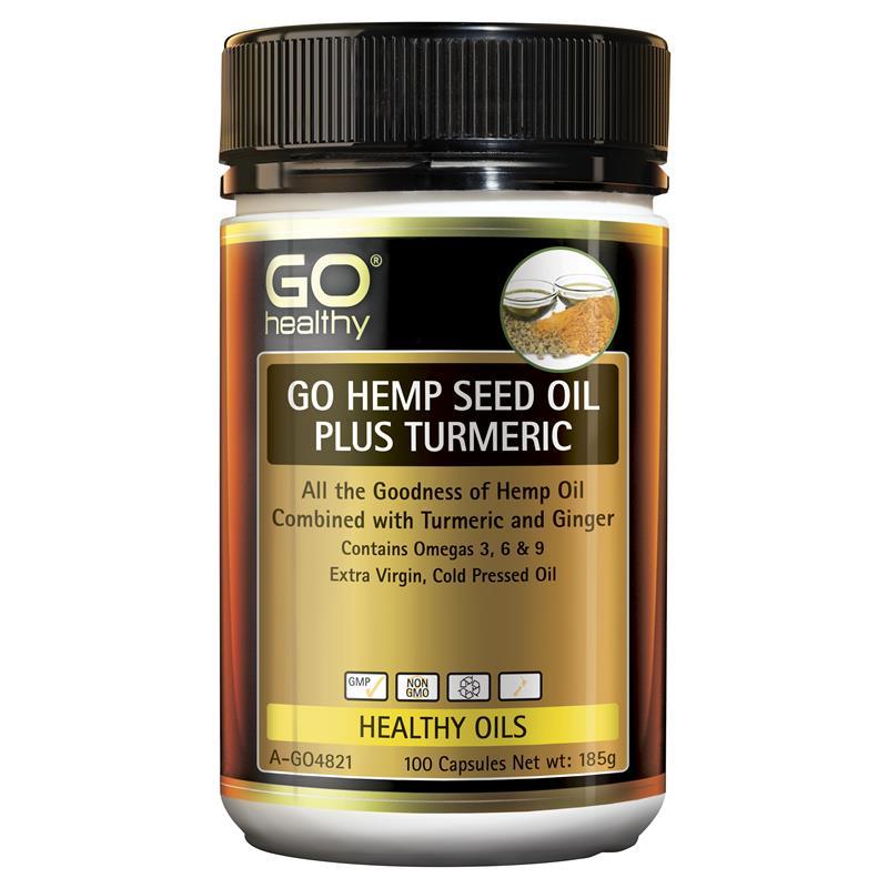 Go Healthy Hemp Seed Oil Plus Turmeric 100 Softgel